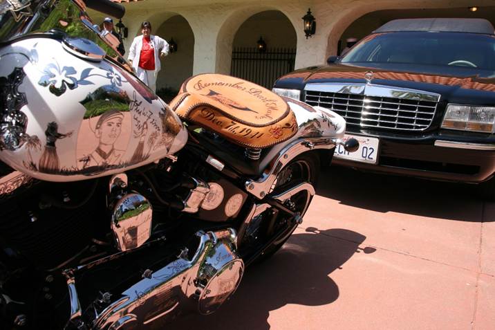 Metal of Honor escorting John W. Finn’s funeral cortege at the family’s request
