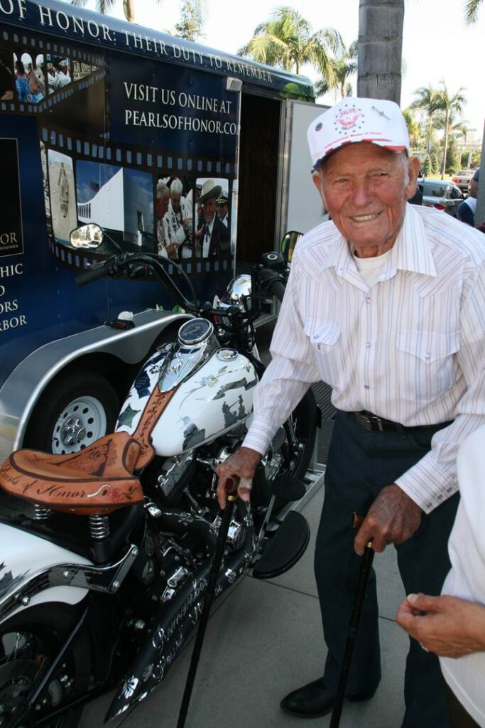 John Finn seeing Metal of Honor in a public setting for the first time, in Coronado