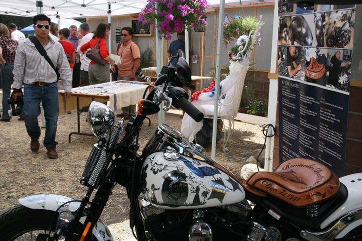 Metal of Honor displayed beside the guest of honor seating at John Finn’s 100th birthday party at the La Posta Diner